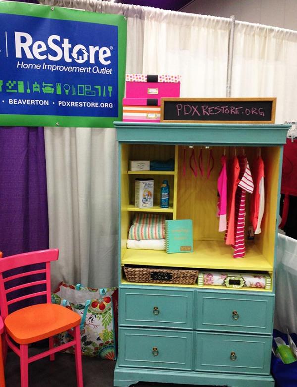 Laundry cabinet furniture DIY upcycle final photo