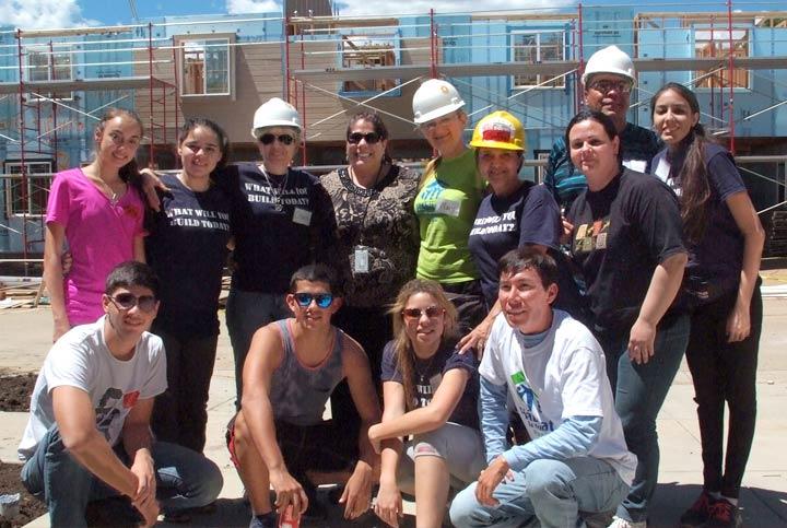 A Global Village team from Paraguay building in Colorado