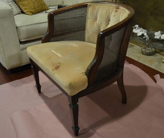 Painting Upholstery To Renew A Vintage, How To Clean Vintage Upholstered Chair