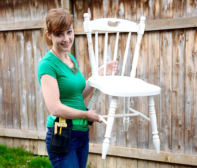 Wood chair Habitat ReStore