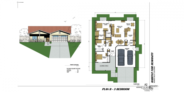 Riverside, California, Habitat for Humanity house plans