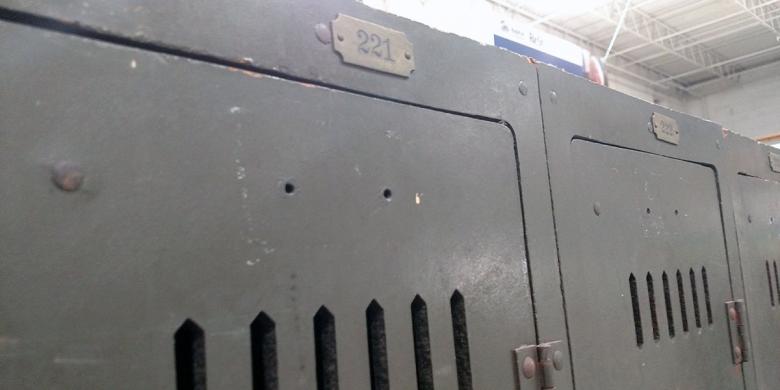Lockers being used as recycled materials