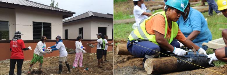 Prudential staff volunteered with Habitat Philippines and Habitat Fiji's Build Back Safer training