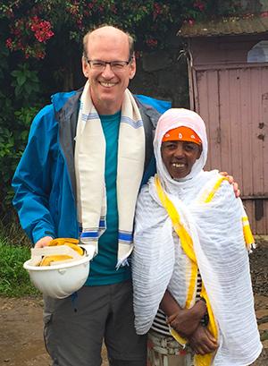 Jonathan Reckford with Ethiopian Habitat homeowner, Habitat for Humanity