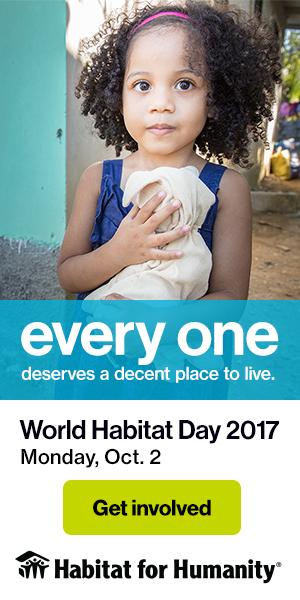 World Habitat Day, half page web banner