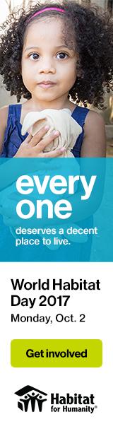 World Habitat Day, skyscraper web banner