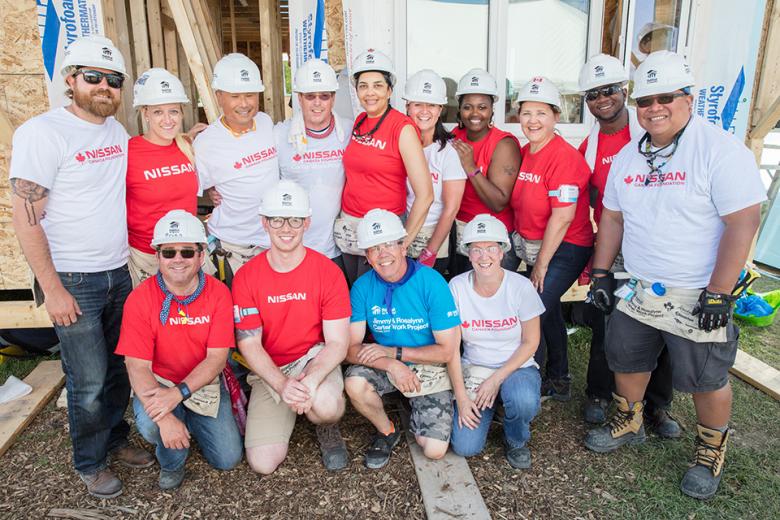 Nissan volunteers group photo