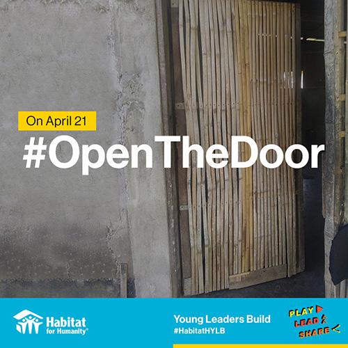 #OpenTheDoor - a hashtag for Habitat Young Leaders Build