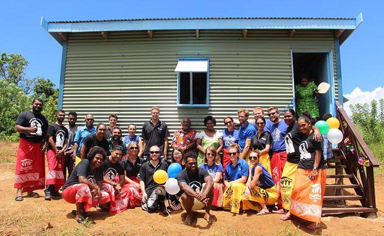 Volunteers at Pacific Build in Fiji completed a home.