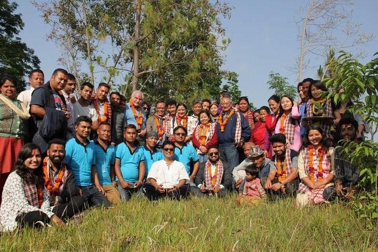 Nepali youth empowerment organization Sangsangai after the inauguration of a local community center.