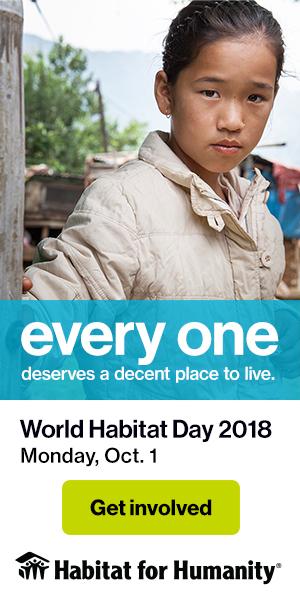 World Habitat Day, half-page web banner