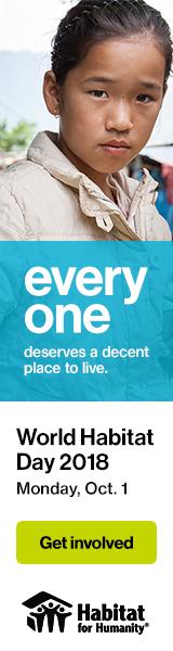 World Habitat Day, skyscraper web banner