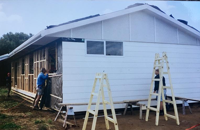 American volunteers worked together with Mihi on her house