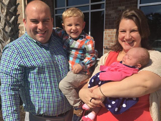 Jessie and Tim with their children.