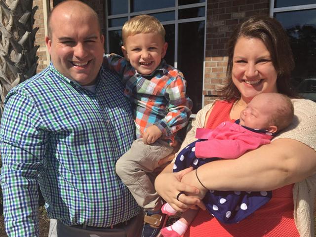 Jessie and Tim with their children. 