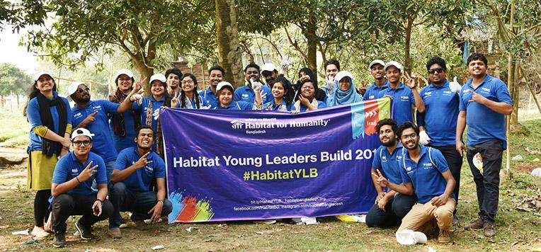 Students from American International University-Bangladesh on a build in Gazipur district.