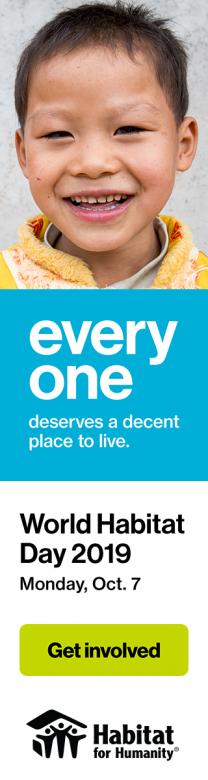 World Habitat Day, skyscraper web banner