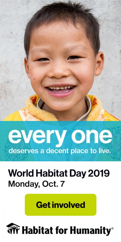 World Habitat Day, half-page web banner