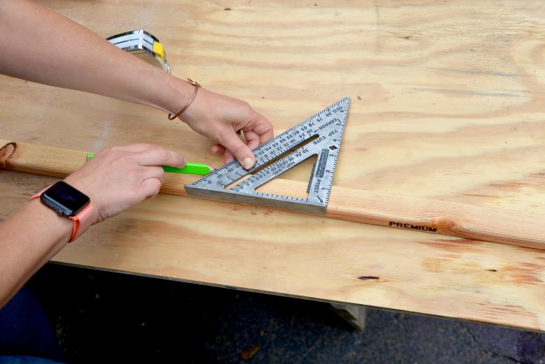 Theresa marking angle miter corner