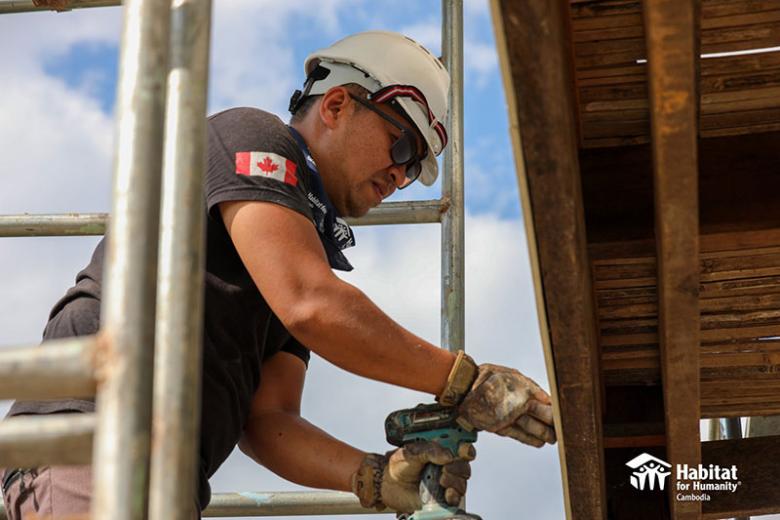 Cambodian-born Siyath Sok returned to help during Cambodia Big Build 2019.