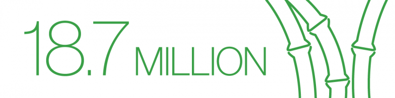 Graphic that reads "18.7 million and a bamboo icon.
