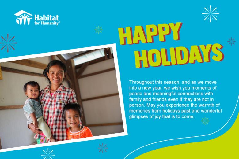 2020 Happy Holidays e-card 3 designed by Habitat's Asia-Pacific area office