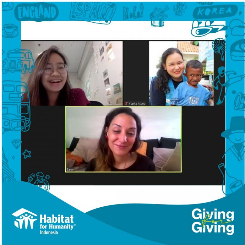 Facebook graphic for Habitat Indonesia's Giving for Giving initiative