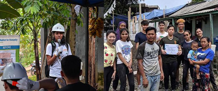 Ananya and Sara were among volunteers from Jakarta Intercultural School who built with Habitat in Indonesia