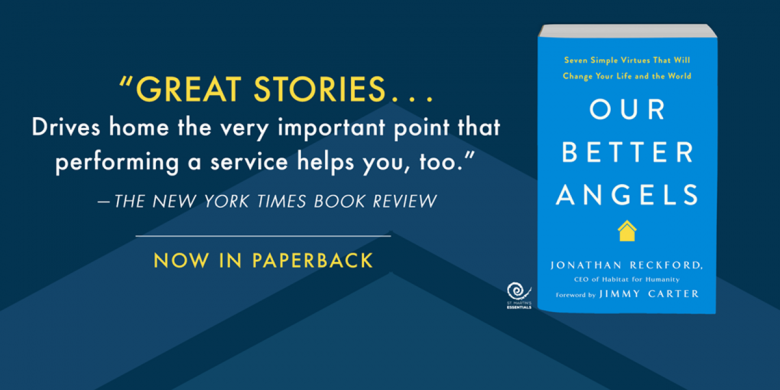 Graphic of book cover and quote that reads: “Great stories… Drives home the very important point that performing a service helps you, too.” – The New York Times Book Review