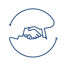 Handshake icon.