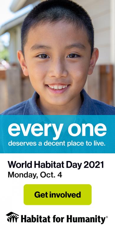 Web banner: World Habitat Day 2021 Oct. 4.