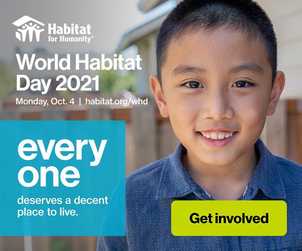 Web banner: World Habitat Day 2021 Oct. 4.