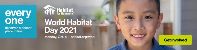 Web banner: World Habitat Day 2021 Oct. 4.