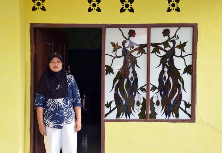 Nurhayati took out housing microfinance loans from KOMIDA to build a new home in West Java, Indonesia