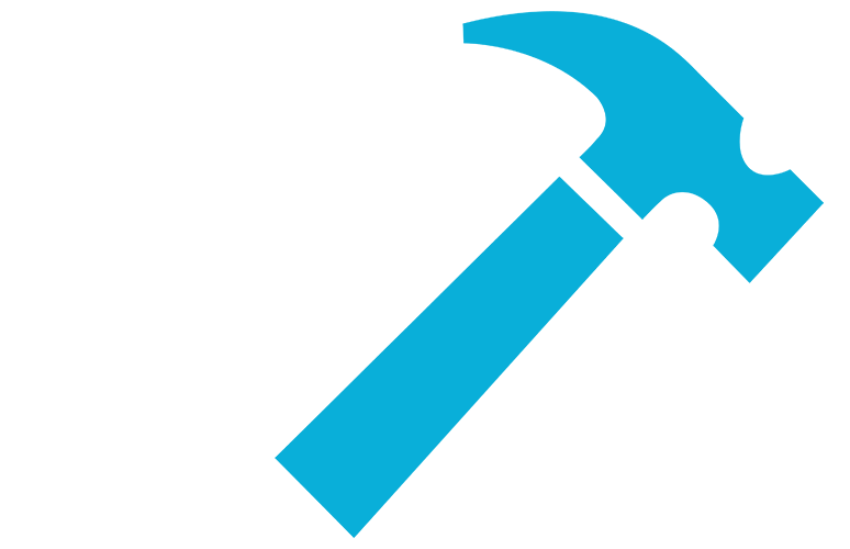 Blue hammer icon