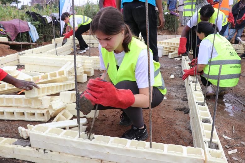 Beehive of activities at the build site.