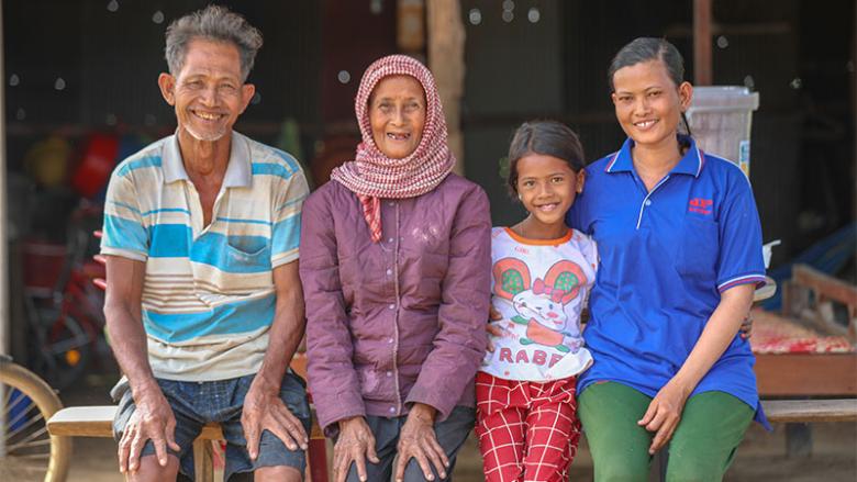 Cambodian family who partnered with Habitat in Grace Project