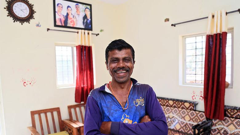 Ravindra at his new home in Maharashtra, India