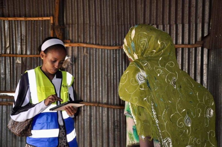 Two women in conversation