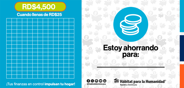 Las familias dominicanas reciben una postal para etiquetar sus alcancías y motivarse a ahorrar.